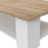 Table basse PILVI - Blanc et chene sonoma - Contemporain - L 67 x P 67 x H 31 cm