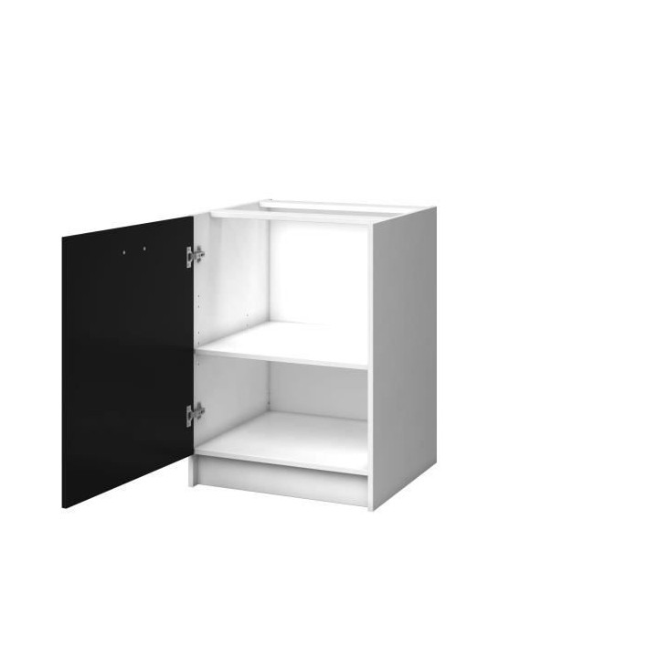EXTRA - Meuble bas de cuisine 60cm - Noir Mat
