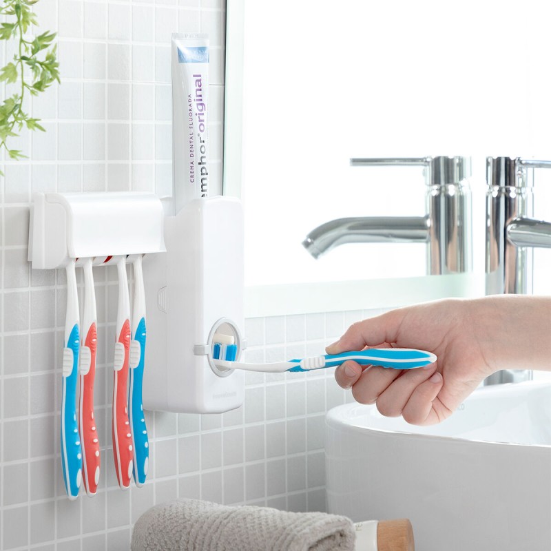 Distributeur de Dentifrice avec Porte Brosse à Dents Diseeth InnovaGoods