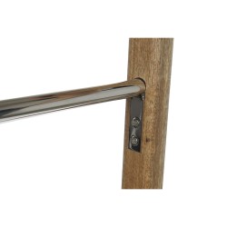 Porte Serviettes sur Pied DKD Home Decor Argenté Naturel Aluminium Bois de manguier 42,5 x 5 x 147,5 cm