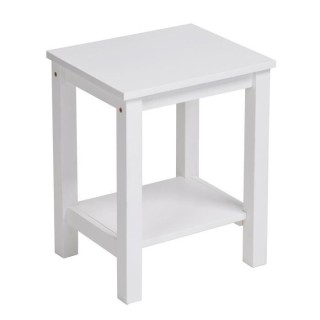 SLUGHORN Lot de 2 chevets en bois pin massif contemporain blanc - L 38