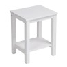 SLUGHORN Lot de 2 chevets en bois pin massif contemporain blanc - L 38 cm