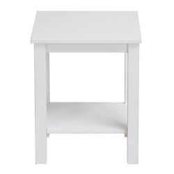 SLUGHORN Lot de 2 chevets en bois pin massif contemporain blanc - L 38 cm