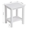 SLUGHORN Lot de 2 chevets en bois pin massif contemporain blanc - L 38 cm