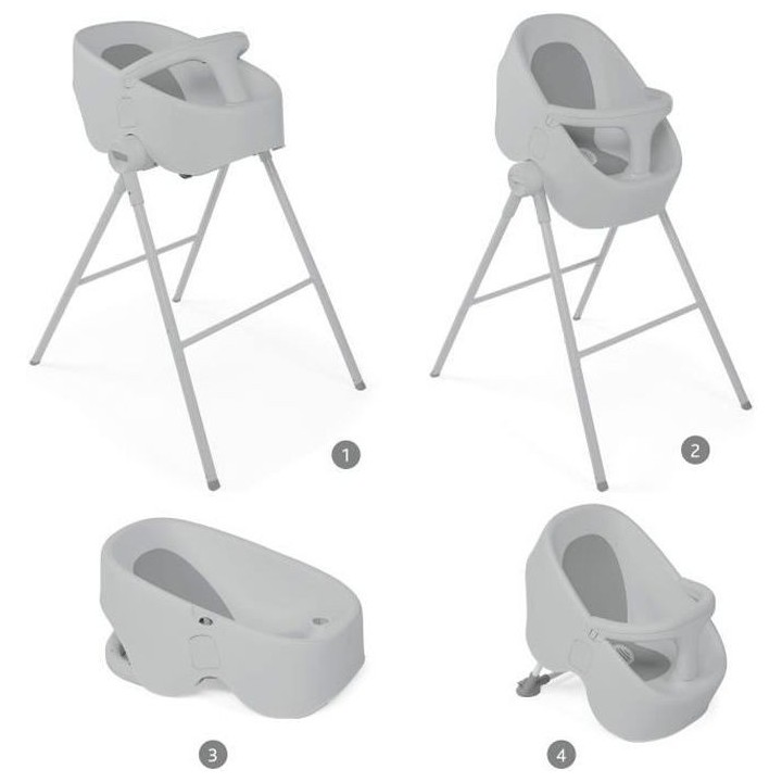 CHICCO Baignoire douche bébé Bubble Nest cool grey