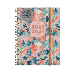 Agenda Finocam Girl 2023-2024 15,5 x 21,2 cm Multicouleur