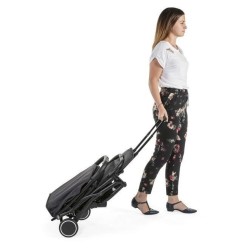 CHICCO Trolley Me - Poussette Compacte Pliable - De 0 a 15kg - Arceau de sécurité - Noir