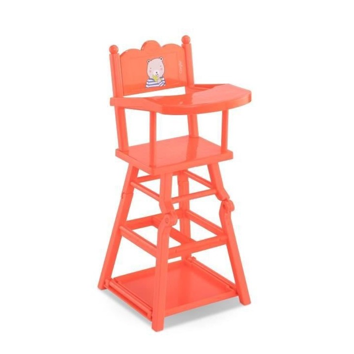 COROLLE - Chaise haute corail - pour poupon 36 et 42cm - des 3 ans