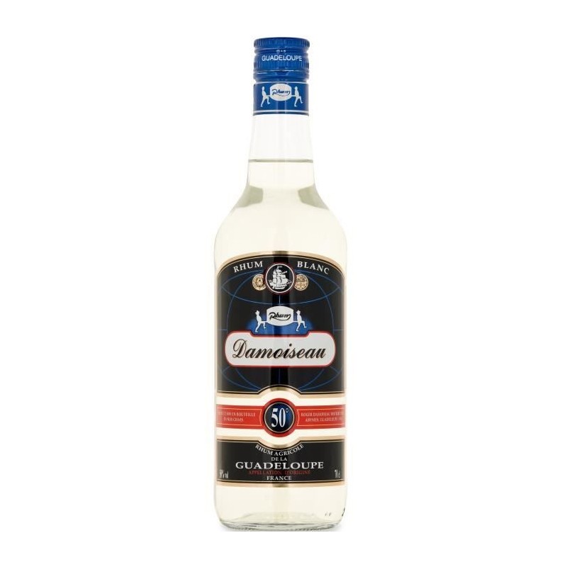 Rhum Damoiseau - Rhum agricole blanc - Guadeloupe - 50%vol - 70cl