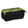 Trousse Fourre-Tout Triple Real Betis Balompié 21,5 x 10 x 8 cm Noir Citron