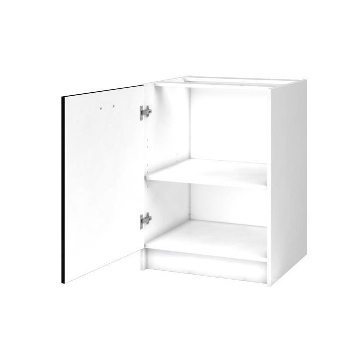 EXTRA - Meuble bas de cuisine L 60cm - Noir Laqué