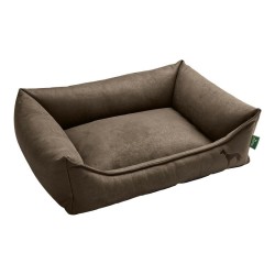 Canapé pour chien Hunter Bologna Cuir synthétoqie Marron (90 x 70 cm)