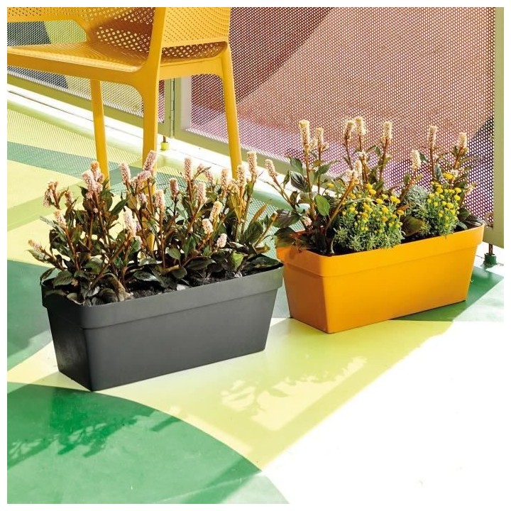 DEROMA Jardiniere Like anthracite - Coloris gris anthracite - 49x17cm