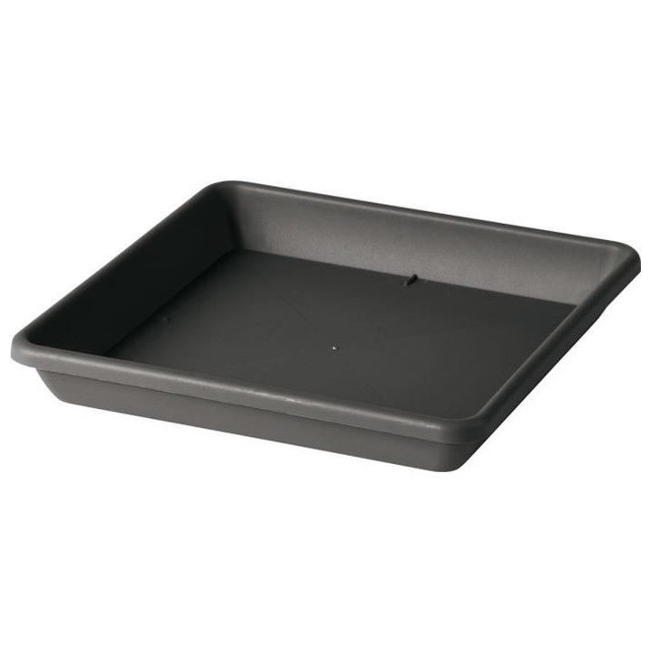 DEROMA Soucoupe carré pour pot de fleurs Day R anthracite - Coloris g