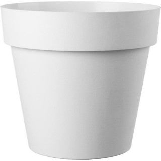 DEROMA - pot de fleurs rond like bianco - 26cm - coloris blanc