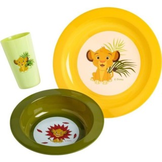 DISNEY Le Roi Lion Coffret repas 3 pieces : assiettes, bol et gobelet