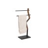 Porte Serviettes sur Pied DKD Home Decor Marron Noir Métal Chêne 43,5 x 20 x 85 cm