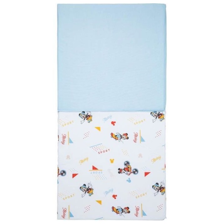 Tapis calin 2 en 1 DISNEY MICKEY SPORT - Coton/Polyester - 60 x 60 x 5