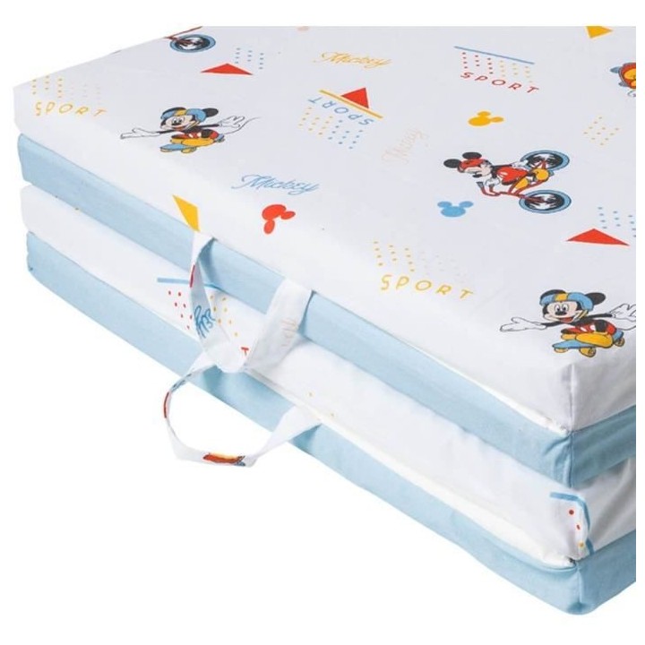 Tapis calin 2 en 1 DISNEY MICKEY SPORT - Coton/Polyester - 60 x 60 x 5