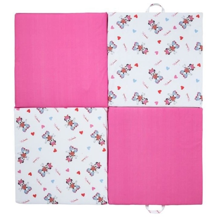Tapis calin 2 en 1 DISNEY MINNIE SPORT - Coton/Polyester - 60 x 60 x 5