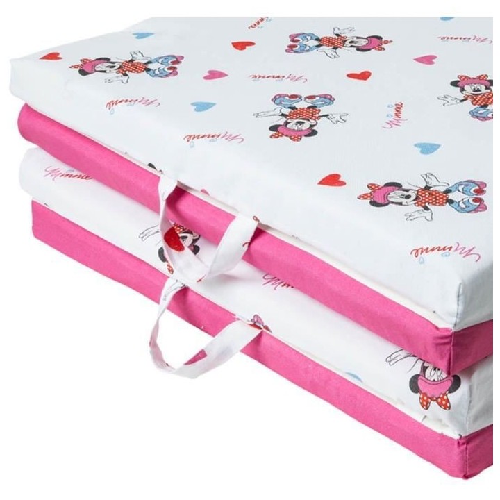 Tapis calin 2 en 1 DISNEY MINNIE SPORT - Coton/Polyester - 60 x 60 x 5