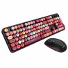 Clavier et souris sans fil ELBE PTR104 Rose