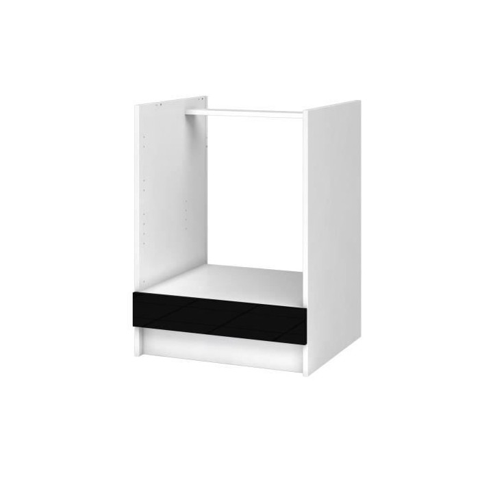 EXTRA - Meuble four de cuisine L 60cm - Noir Laqué