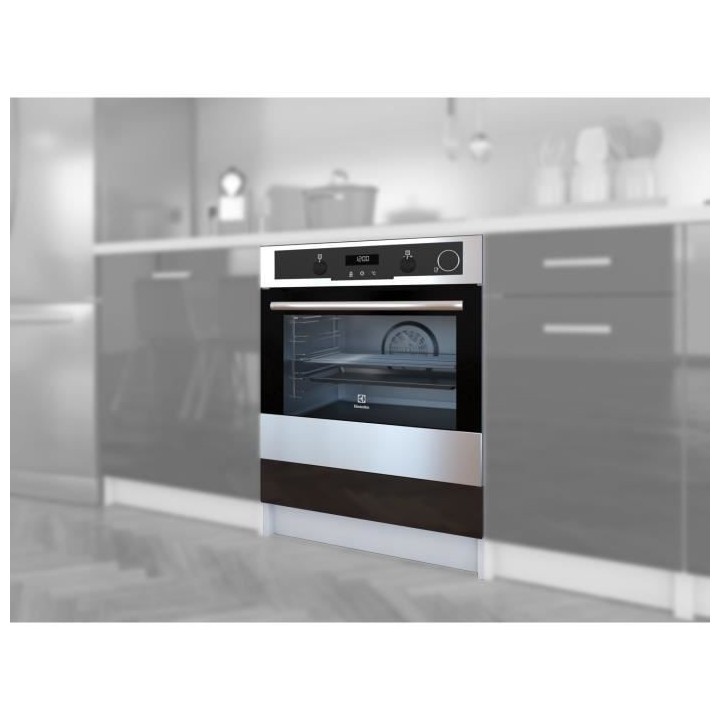 EXTRA - Meuble four de cuisine L 60cm - Noir Laqué