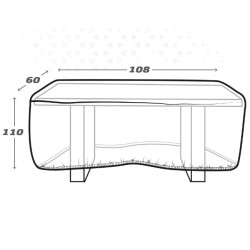 Étui de protection Aktive Tables 180 x 60 x 110 cm Polyéthylène (6 Unités)