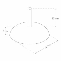 Base pour parapluie Aktive 50 x 34 x 50 cm Ciment Acier