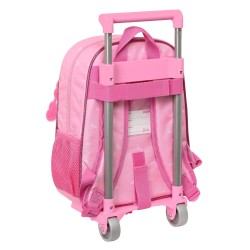 Cartable à roulettes Barbie Girl Rose 26 x 34 x 11 cm