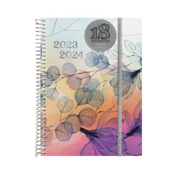 Agenda Finocam Pretty 2023-2024 15,5 x 21,2 cm Multicouleur