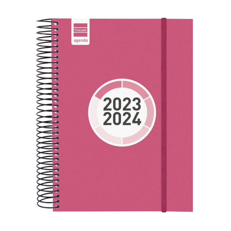 Agenda Finocam Espir Color Scolaire 2023-2024 Rose 15,5 x 21,2 cm