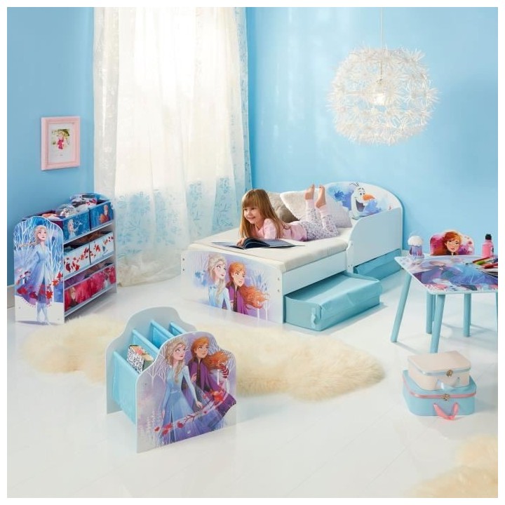 Disney La Reine des Neiges - Lit pour enfants avec espace de rangement