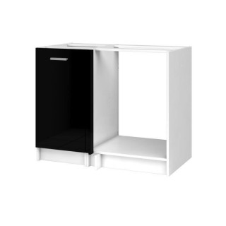 EXTRA - Meuble d'Angle de cuisine L 100cm - Noir Laqué