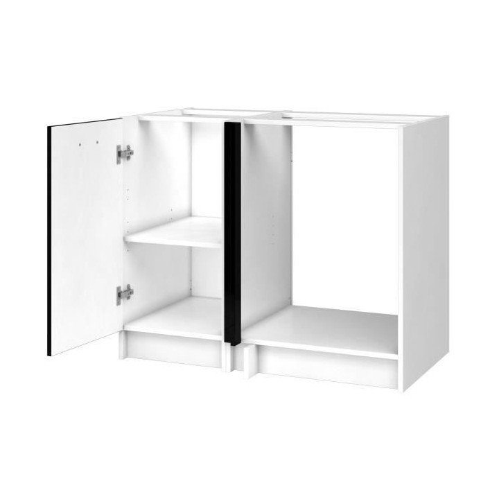 EXTRA - Meuble d'Angle de cuisine L 100cm - Noir Laqué