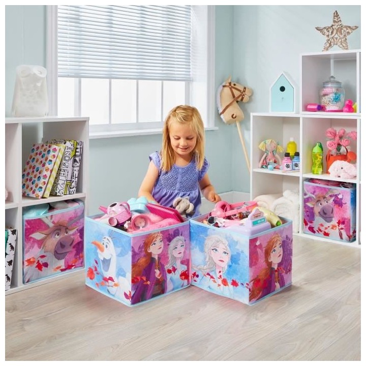 Disney La Reine des Neiges - Cubes de rangement pour jouets enfants