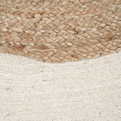 Tapis Naturel Blanc 180 x 180 cm Jute