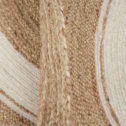 Tapis Naturel Blanc 180 x 180 cm Jute