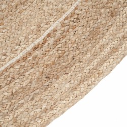 Tapis Naturel Blanc 180 x 180 cm Jute