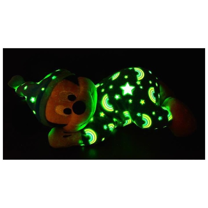 Disney Peluche Mickey 'Brille dans la nuit' Bleu (L30cm x L18cm x H26c