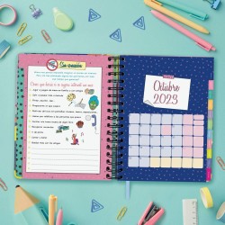 Agenda Finocam Talkual Aventura 2023-2024 Scolaire 15,5 x 21,7 cm Multicouleur quarto