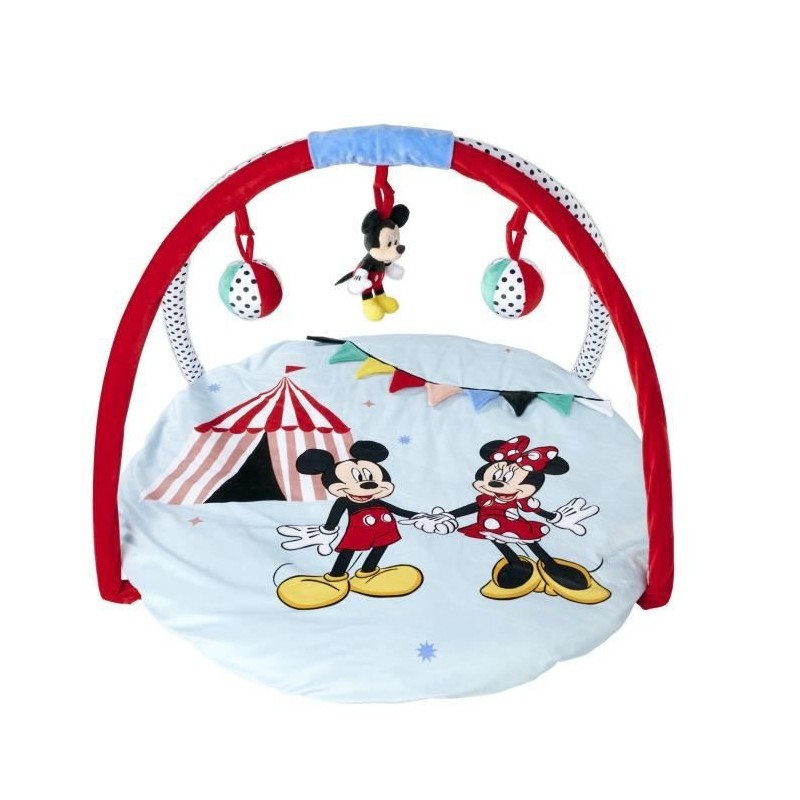 Tapis De Jeu Disney Mickey & Minnie (Diametre 90cm x épaisseur 5cm x Hauteur 60cm)