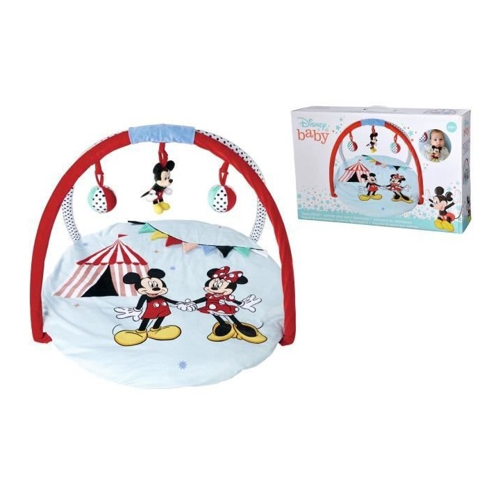 Tapis De Jeu Disney Mickey & Minnie (Diametre 90cm x épaisseur 5cm x