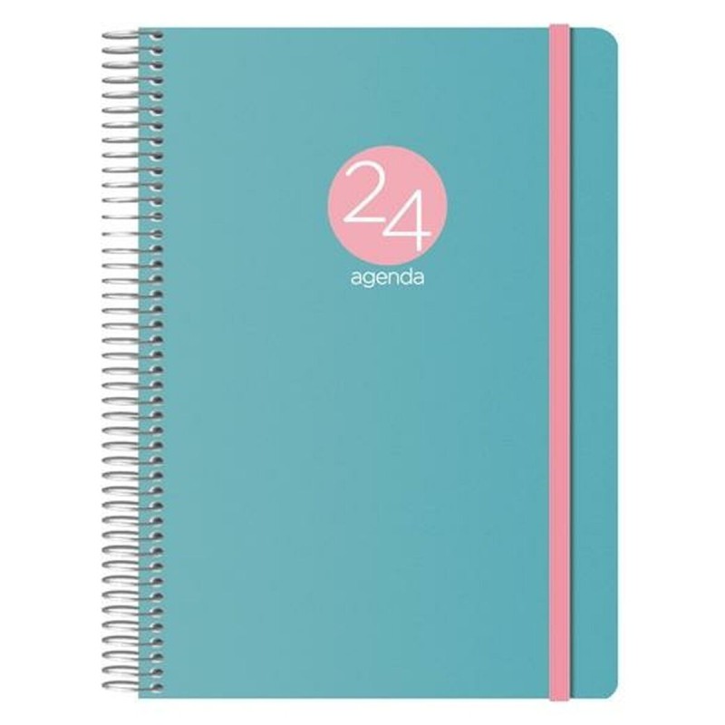 Agenda MEMPHIS  DOHE 2024 Annuel Vert 15 x 21 cm