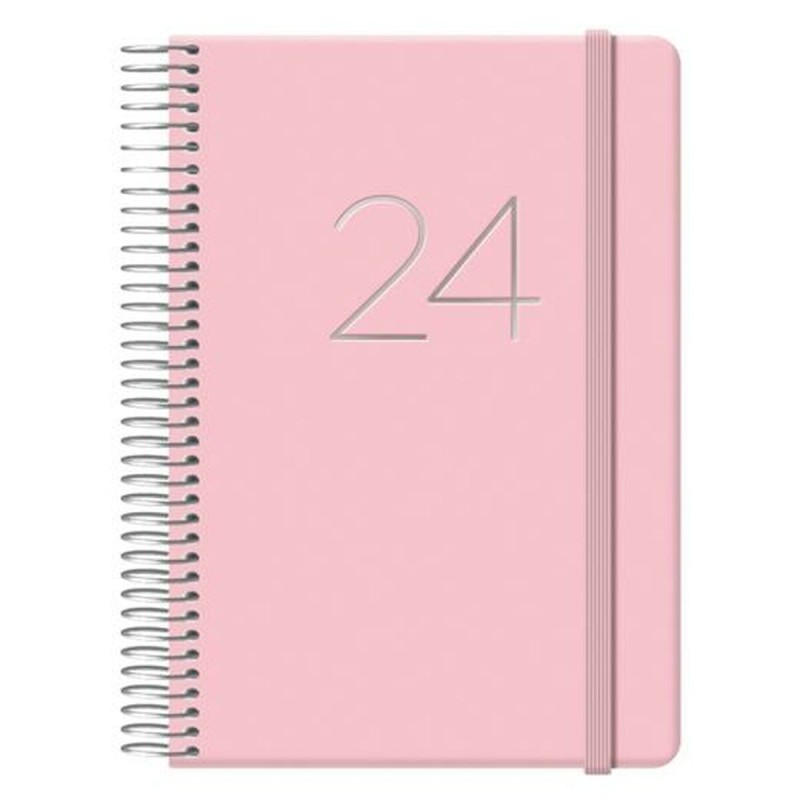 Agenda GLOSS DOHE 2024 Annuel Rose 12,5 x 18 cm