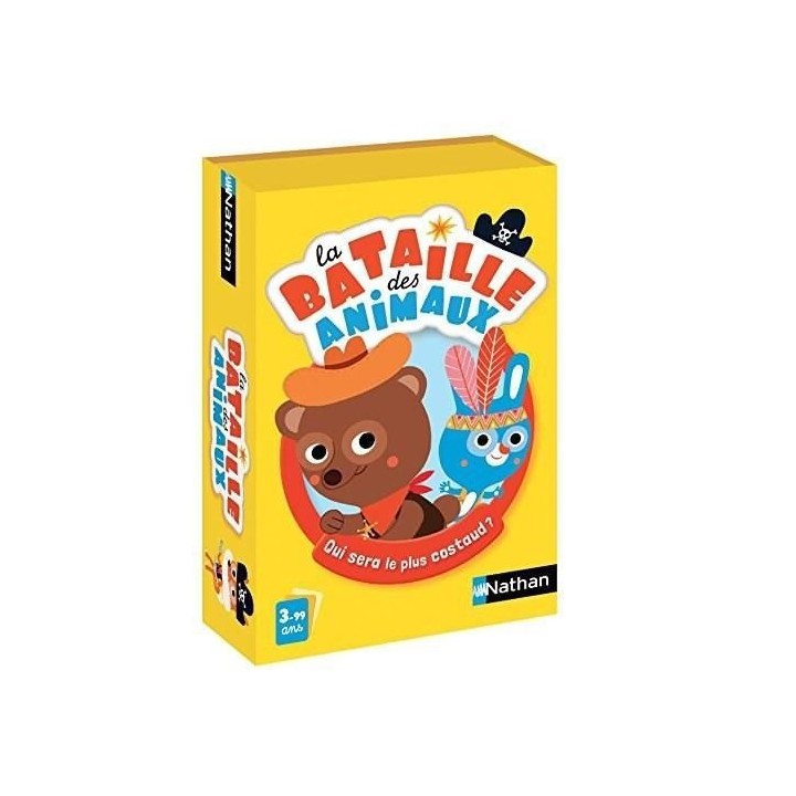 NATHAN - La Bataille des Animaux - Jeu de Cartes