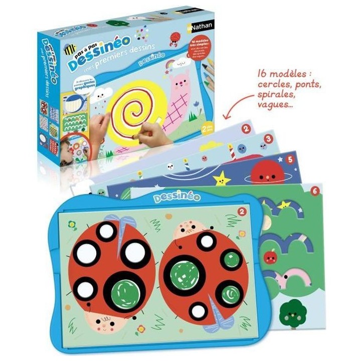 NATHAN - Dessinéo premiers dessins - Loisirs créatifs des 2 ans