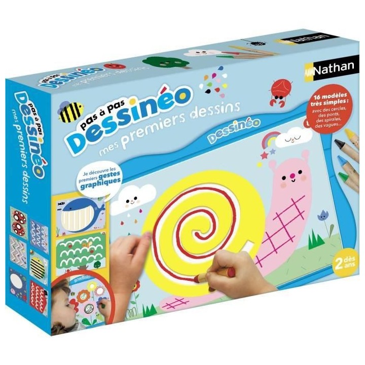 NATHAN - Dessinéo premiers dessins - Loisirs créatifs des 2 ans