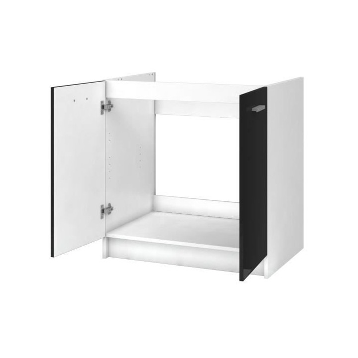 EXTRA - Meuble Evier de cuisine L 80cm - Gris Laqué